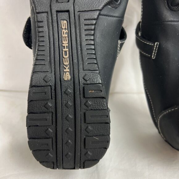 Skechers 47564 Black Leather Casual Mary Jane Flats Shoes Women's Size 8.5 - Picture 12 of 14